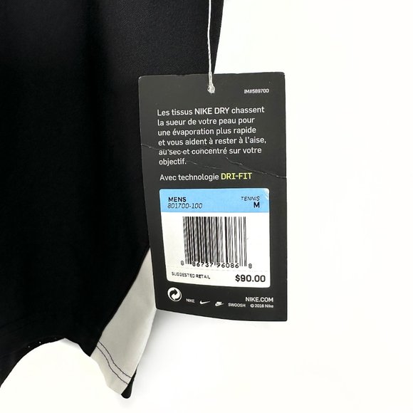 NWT Nike Dri-Fit Black Short Sleeve V-Neck Shirt - Picture 4 of 6